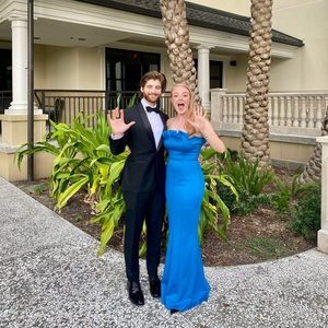 Black Halo EVE Size 2 Blue Gown